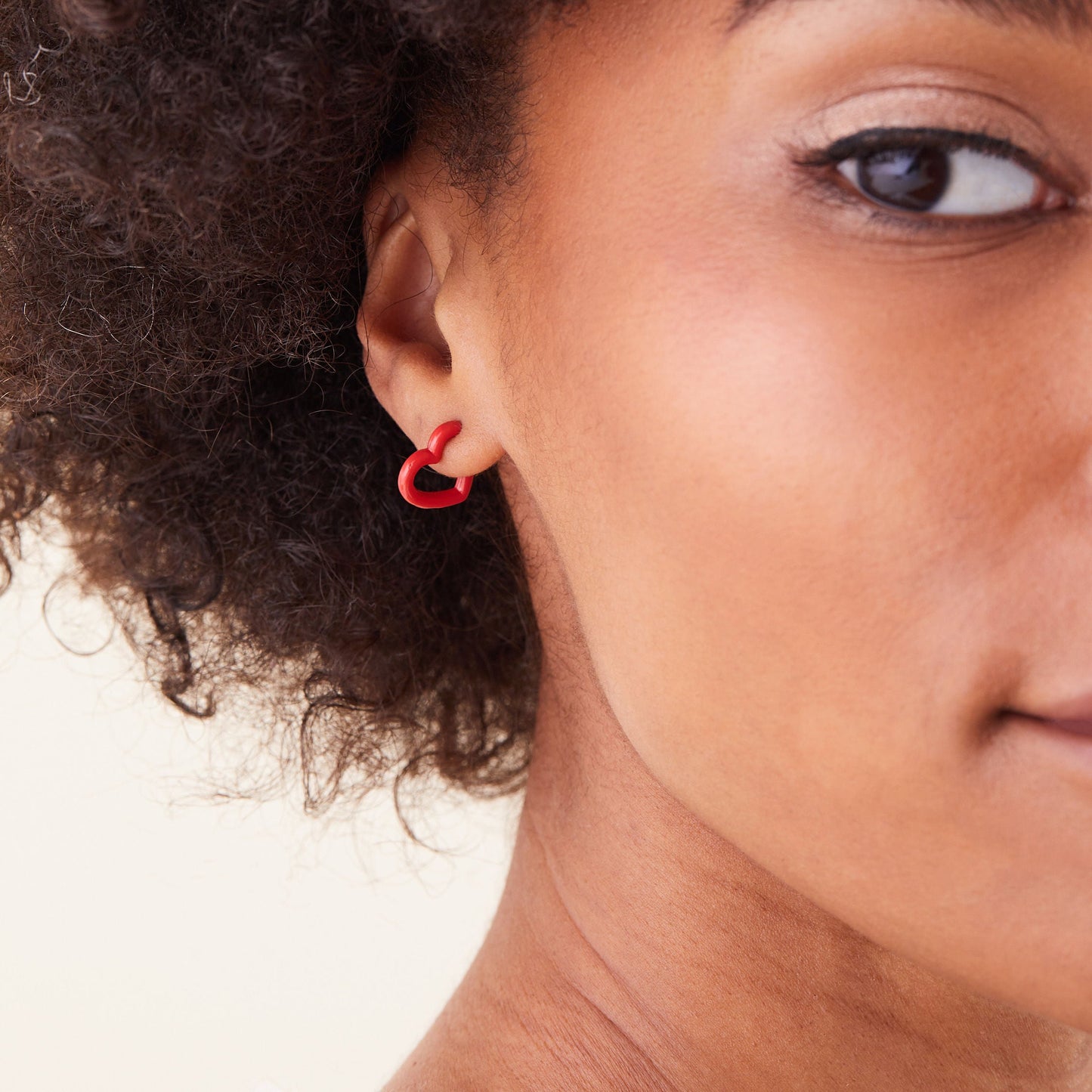 Heart Huggie Hoop Earrings