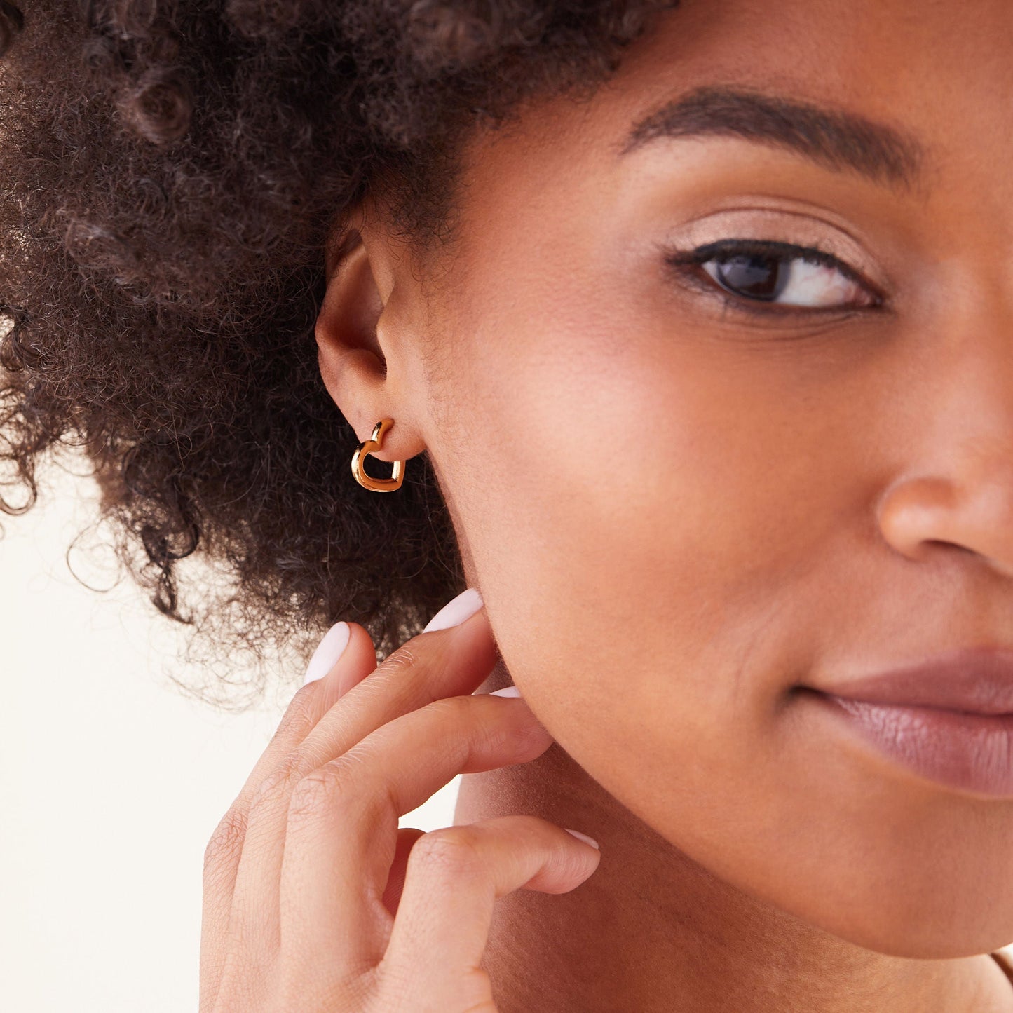 Heart Huggie Hoop Earrings