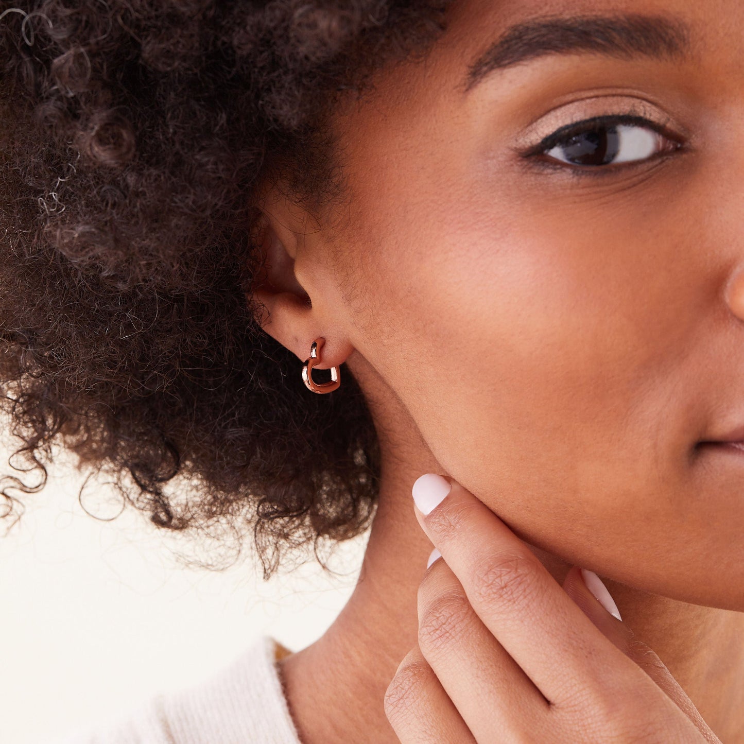 Heart Huggie Hoop Earrings