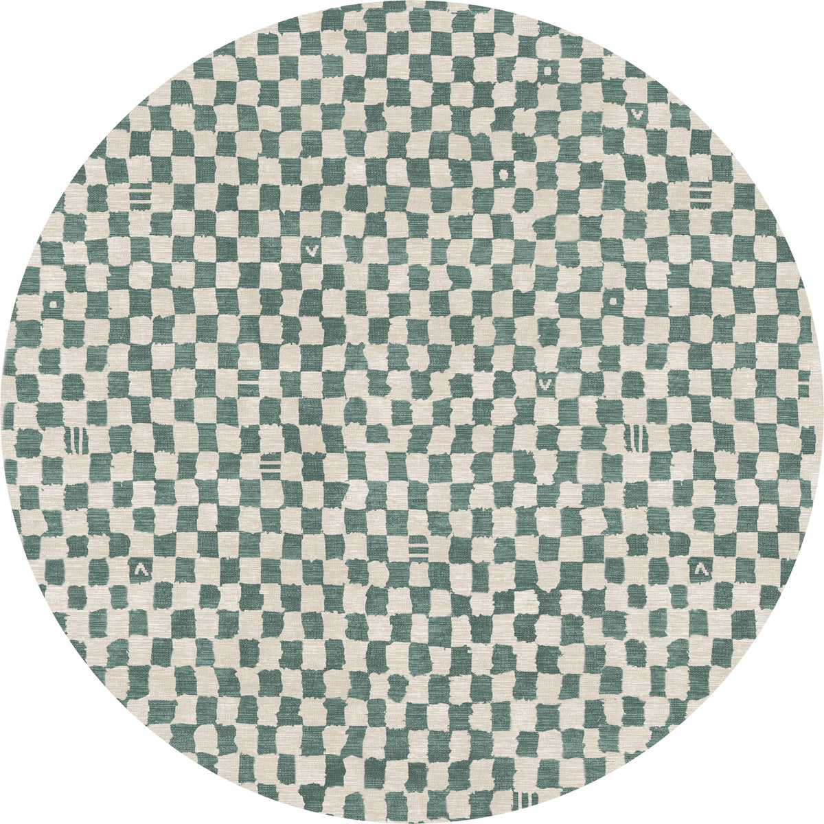 Metro Checkered Slate Green Rug